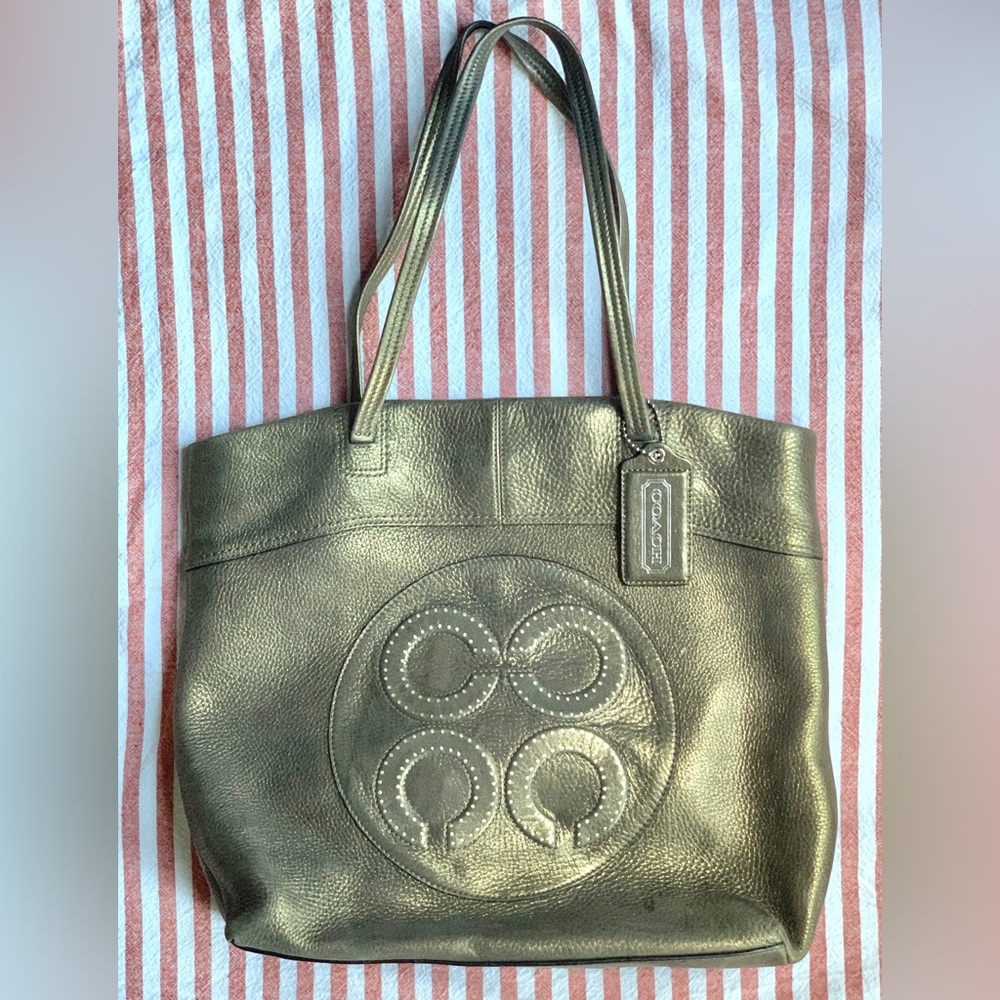 Gold Coach Tote